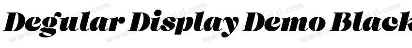 Degular Display Demo Black字体转换